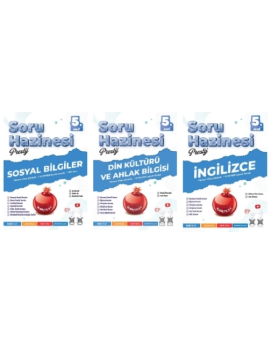 NARTEST YAYINLARI 5.SINIF PRESTİJ SOSYAL BİLGİLER - DİN KÜLTÜRÜ - İNGİLİZCE SORU HAZİNESİ