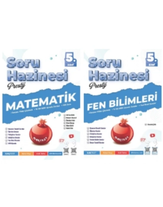 NARTEST YAYINLARI 5.SINIF PRESTİJ  MATEMATİK - FEN BİLİMLERİ SORU HAZİNESİ