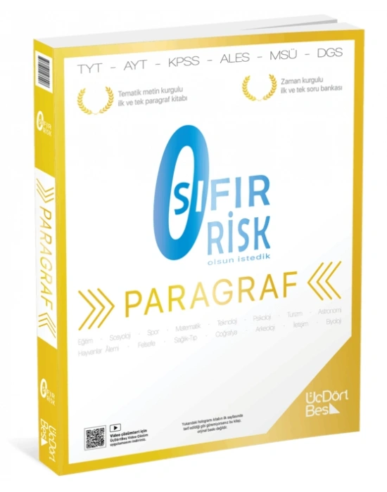 ÜÇDÖRTBEŞ YAYINLARI Paragraf Sıfır Risk