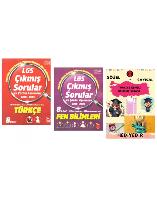 NEWTON YAYINLARI 2018-2025 TÜRKÇE - FEN BİLİMLERİ LGS ÇIKMIŞ SORULAR VE ÇÖZÜM AŞAMALARI - HEDİYE