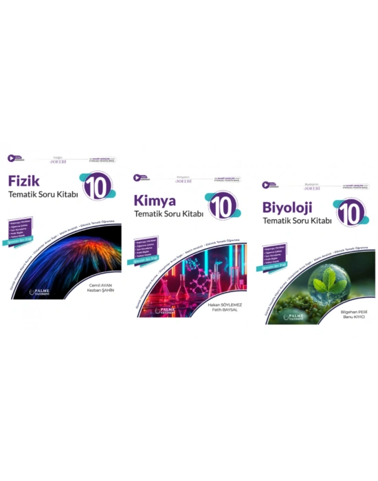 PALME YAYINEVİ 10.SINIF JOKER FİZİK - KİMYA - BİYOLOJİ TEMATİK SORU BANKASI