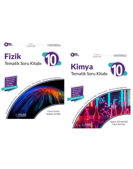 PALME YAYINEVİ 10.SINIF JOKER FİZİK - KİMYA  TEMATİK SORU BANKASI