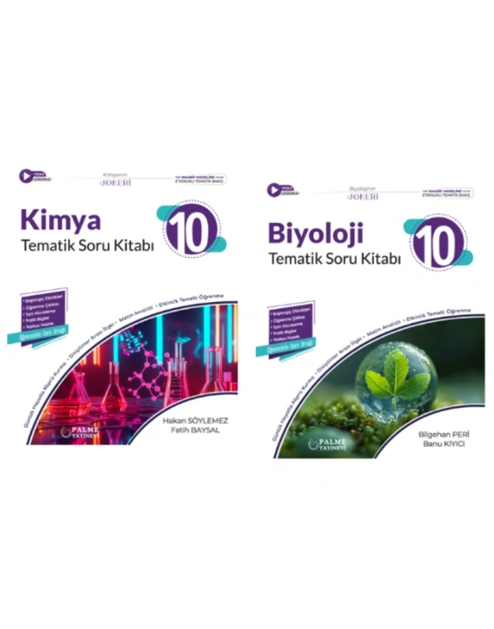PALME YAYINEVİ 10.SINIF JOKER KİMYA - BİYOLOJİ TEMATİK SORU BANKASI