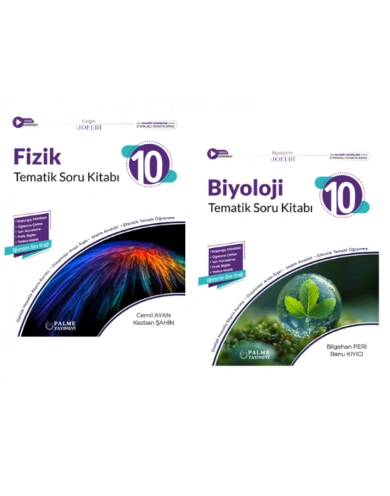 PALME YAYINEVİ 10.SINIF JOKER FİZİK - BİYOLOJİ TEMATİK SORU BANKASI