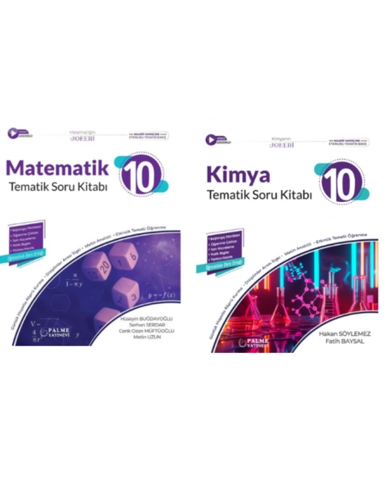 PALME YAYINEVİ 10.SINIF JOKER MATEMATİK - KİMYA TEMATİK SORU BANKASI