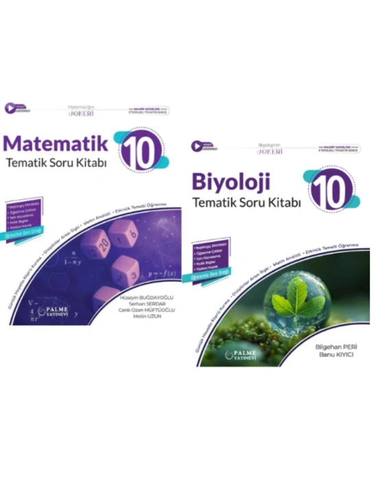 PALME YAYINEVİ 10.SINIF JOKER MATEMATİK - BİYOLOJİ TEMATİK SORU BANKASI