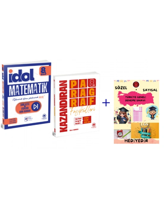 ÇANTA YAYINLARI LGS 8.SINIF İDOL MATEMATİK KONU ÖZETLİ ETKİNLİKLİ SORU BANKASI - KAZANDIRAN PARAGRAF SORU BANKASI