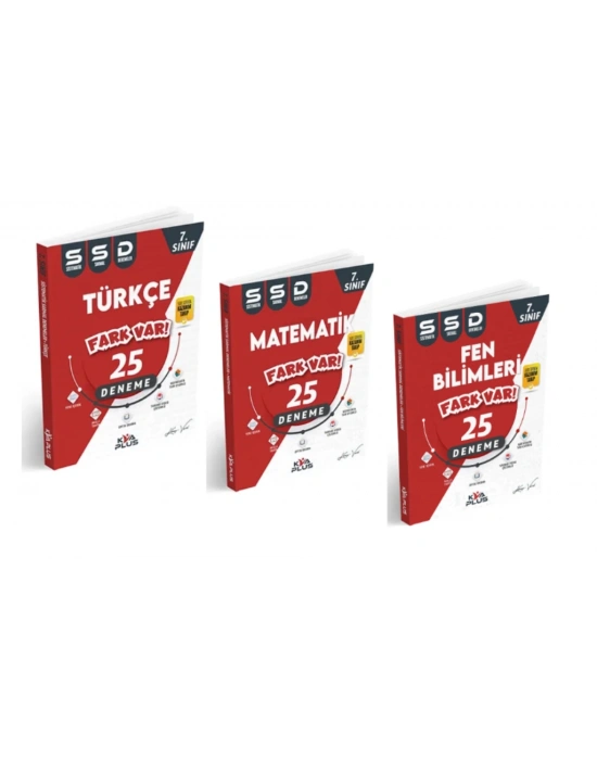 KORAY VAROL YAYINLARI 7.SINIF TÜRKÇE - MATEMATİK - FEN BİLİMLERİ 25Lİ DENEME