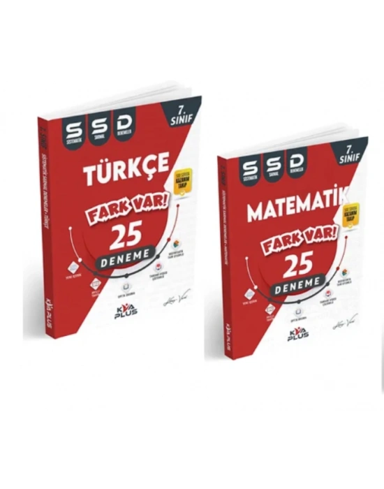 KORAY VAROL YAYINLARI 7.SINIF TÜRKÇE - MATEMATİK  25Lİ DENEME