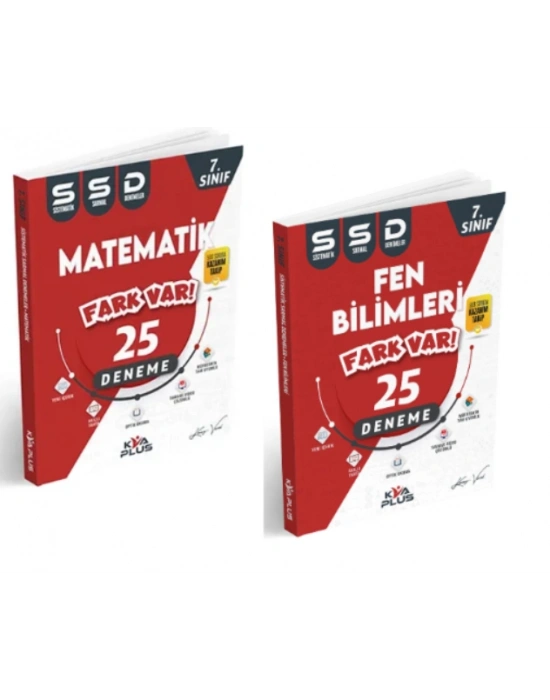 KORAY VAROL YAYINLARI 7.SINIF MATEMATİK - FEN BİLİMLERİ 25Lİ DENEME
