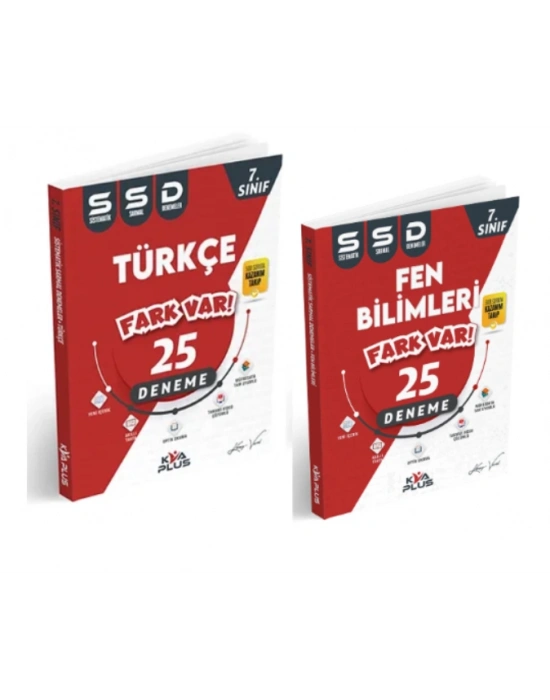 KORAY VAROL YAYINLARI 7.SINIF TÜRKÇE - FEN BİLİMLERİ 25Lİ DENEME