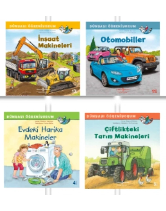 DÜNYAYI ÖĞRENİYORUM İNŞAAT MAKİNELERİ - OTOMOBİLLER - EVDEKİ HARİKA MAKİNELER - ÇİFTLİKTEKİ TARIM MAKİNELERİ