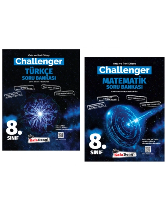 Kafa Dengi Yayınları 8. Sınıf Challenger TÜRKÇE - MATEMATİK Soru Bankası