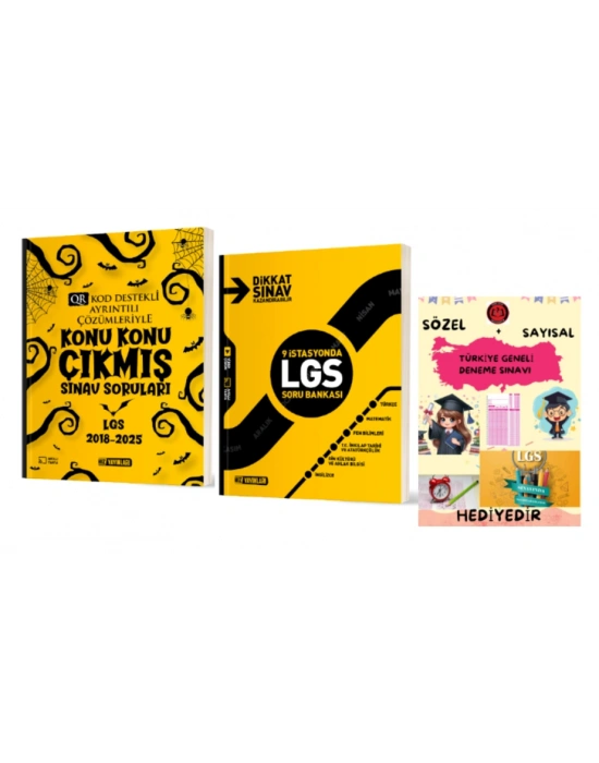 HIZ YAYINLARI 8. SINIF KONU KONU ÇIKMIŞ SINAV SORULARI - 9 İSTASYONDA LGS SORU BANKASI ve Hediye
