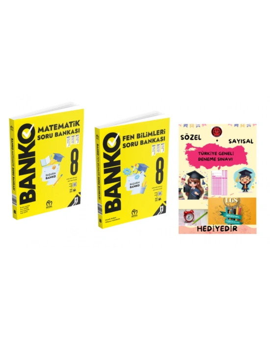 MODEL EĞİTİM YAYINLARI 8. Sınıf Banko Matematik Fen Bilimleri Soru Bankası