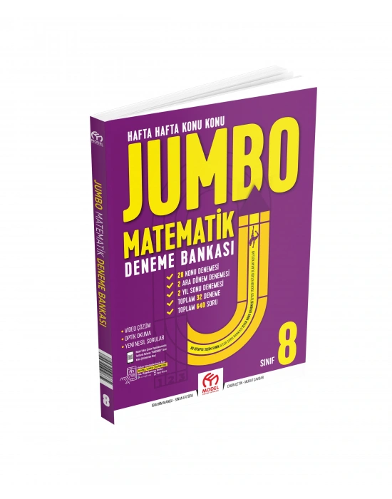 MODEL EĞİTİM YAYINLARI 8. Sınıf Jumbo Matematik Deneme Bankası