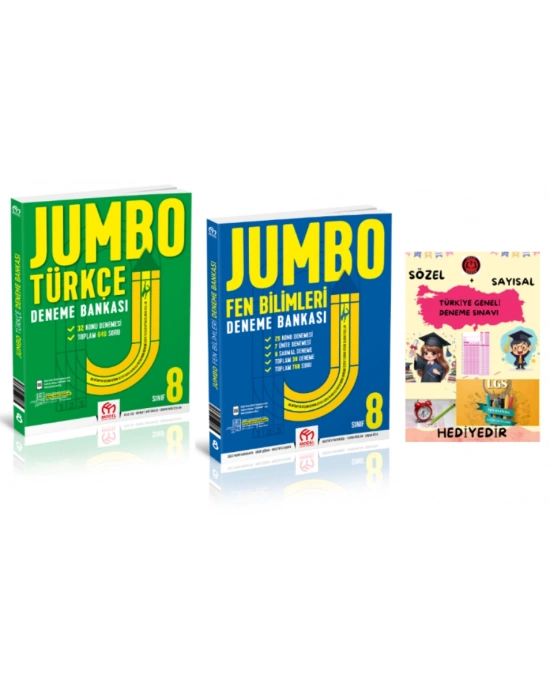 MODEL EĞİTİM YAYINLARI 8. Sınıf Jumbo Türkçe Fen Bilimleri Deneme Bankası