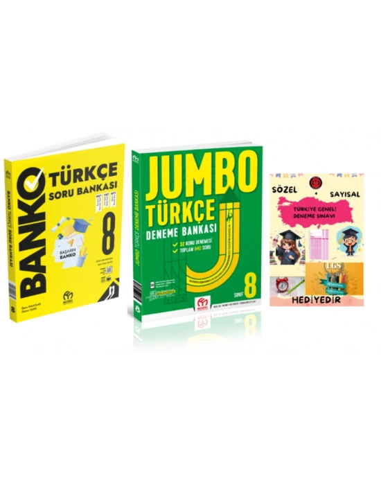 MODEL EĞİTİM YAYINLARI 8. Sınıf Banko Türkçe Soru Bankası Türkçe Deneme Bankası
