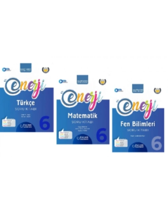 PALME YAYINEVİ 6.SINIF ENERJİ TÜRKÇE - MATEMATİK - FEN BİLİMLERİ SORU KİTABI