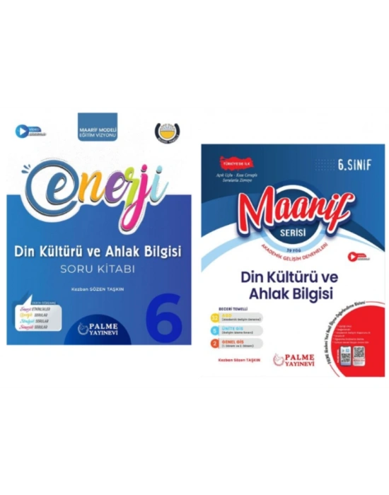 PALME YAYINEVİ 6.SINIF ENERJİ DİN KÜLTÜRÜ SORU KİTABI - DİN KÜLTÜRÜ MAARİF AKADEMİK GELİŞİM DENEMELERİ