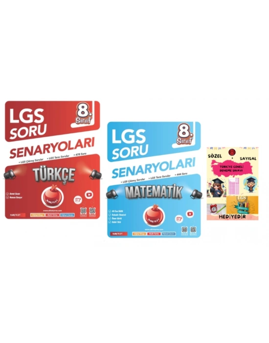 NARTEST YAYINLARI 8.SINIF LGS SORU SENARYOLARI TÜRKÇE - MATEMATİK - LGS ÇIKMIŞ VE BENZER SORULAR - HEDİYE DENEME SINAVI