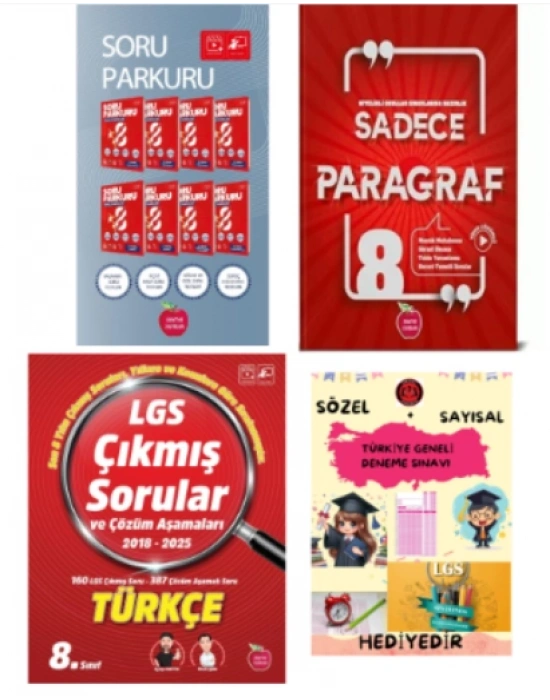 NEWTON YAYINLARI 8.SINIF LGS SORU PARKURU TÜRKÇE - PARAGRAF SORU BANKASI - 2018 - 2025 LGS ÇIKMIŞ SORULAR