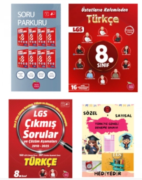 NEWTON YAYINLARI 8.SINIF LGS SORU PARKURU TÜRKÇE - YILLIK 16 SÜREÇ DEĞERLENDİRME - 2018 - 2025 LGS ÇIKMIŞ SORULAR