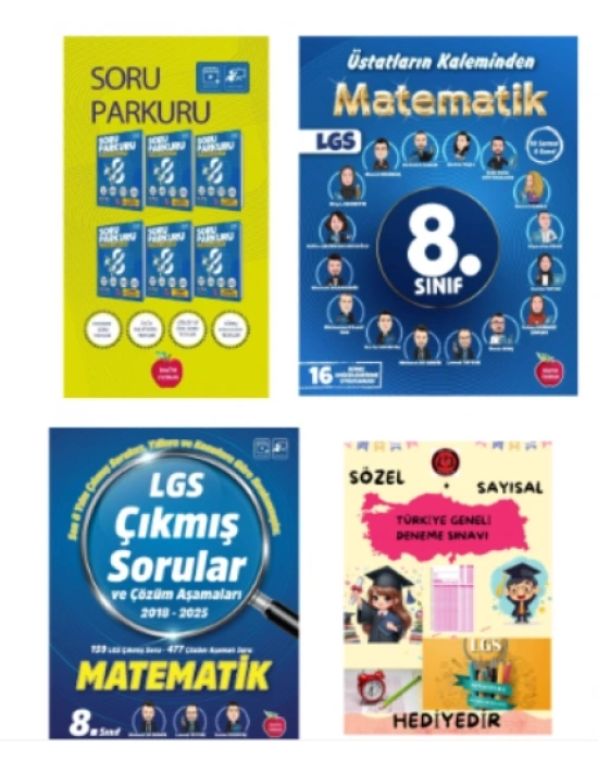NEWTON YAYINLARI 8.SINIF LGS SORU PARKURU MATEMATİK - YILLIK 16 SÜREÇ DEĞERLENDİRME - 2018 - 2025 LGS ÇIKMIŞ SORULAR