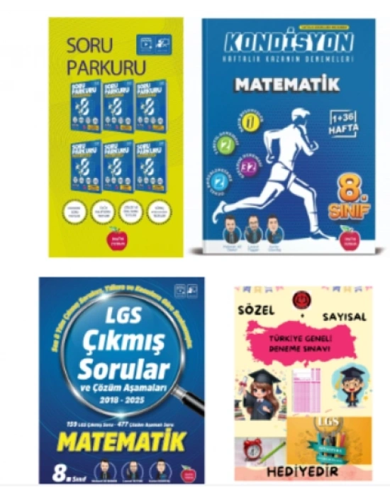 NEWTON YAYINLARI 8.SINIF LGS SORU PARKURU MATEMATİK - KONDİSYON HAFTALIK DENEME - 2018 - 2025 LGS ÇIKMIŞ SORULAR