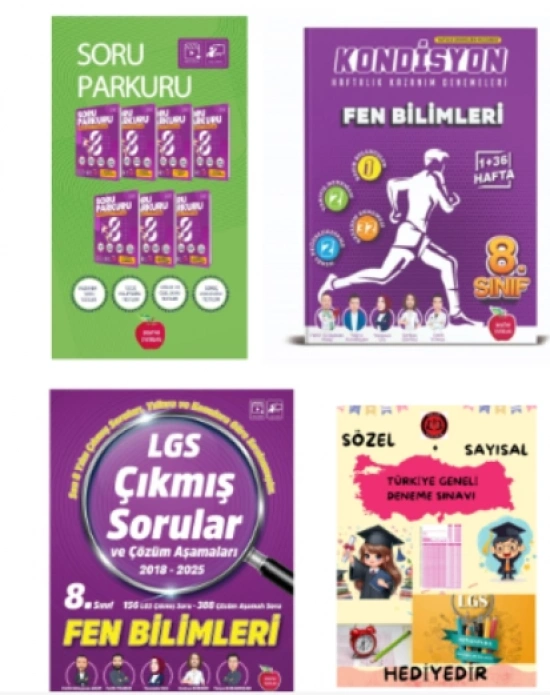 NEWTON YAYINLARI 8.SINIF LGS SORU PARKURU FEN BİLİMLERİ - KONDİSYON HAFTALIK DENEME - 2018 - 2025 LGS ÇIKMIŞ SORULAR