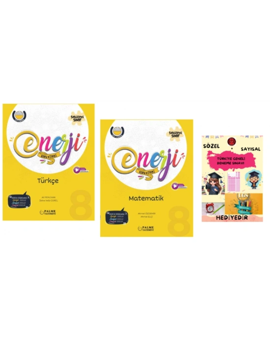 PALME YAYINEVİ LGS 8.SINIF ENERJİ TÜRKÇE - MATEMATİK - SORU KİTABI