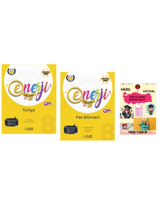 PALME YAYINEVİ LGS 8.SINIF ENERJİ TÜRKÇE - FEN BİLİMLERİ SORU KİTABI