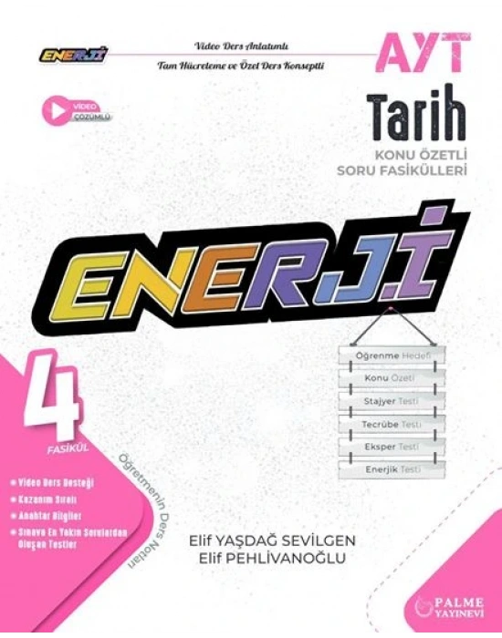 PALME YAYINLARI YKS AYT ENERJİ TARİH KONU ÖZETLİ SORU FASİKÜLLERİ