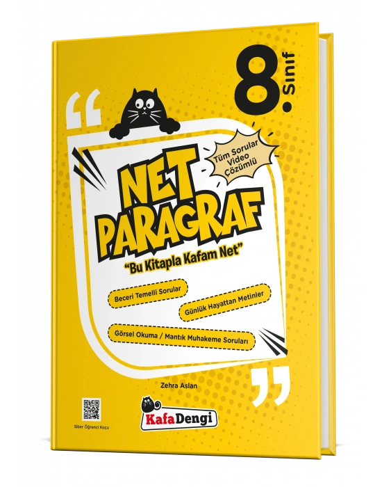 KAFA DENGİ YAYINLARI 8.sınıf Net Paragraf Soru Bankası Video Çözümlü