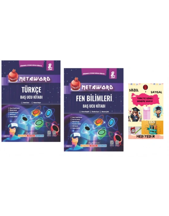 NARTEST YAYINLARI LGS 8.SINIF METAWORD TÜRKÇE - FEN BİLİMLERİ  BAŞ UCU KİTABI