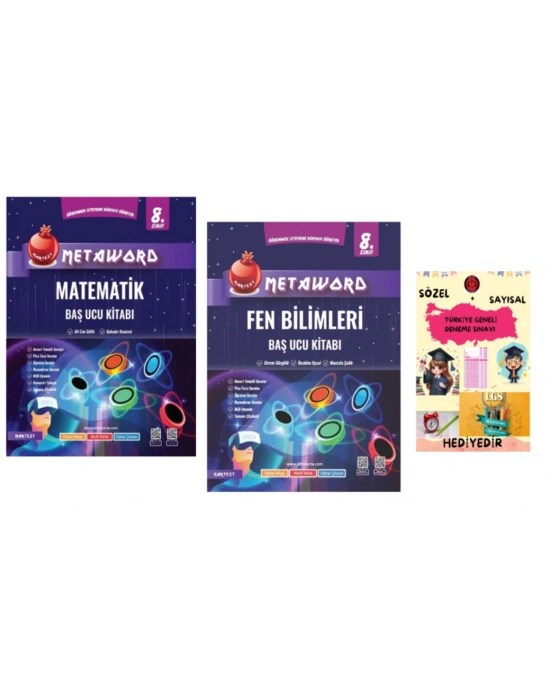 NARTEST YAYINLARI LGS 8.SINIF METAWORD MATEMATİK-FEN BİLİMLERİ BAŞ UCU KİTABI