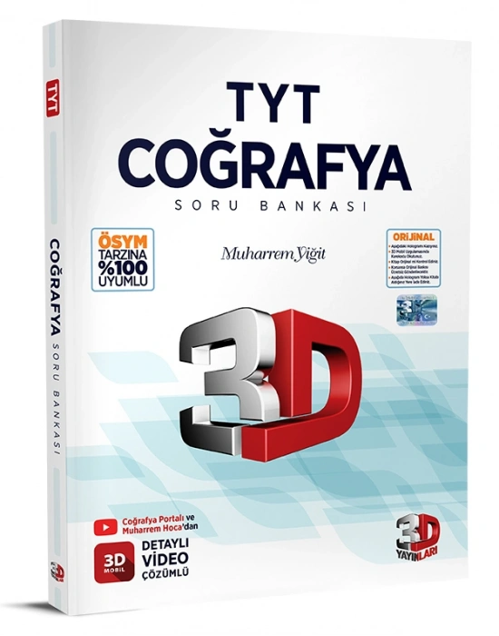 3D YAYINLARI TYT 3D Coğrafya Soru Bankası