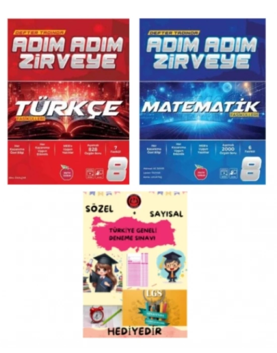 NEWTON YAYINLARI 8. Sınıf TÜRKÇE - MATEMATİK Fasikül Adım Adım Etkinlikli Konu Anlatımlı Soru Bankaları