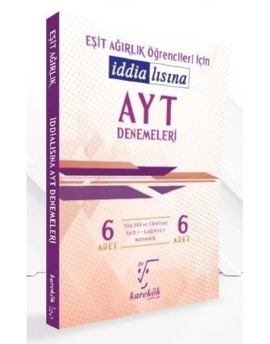 KAREKÖK YAYINLARI AYT 6`lı Deneme Seti - Eşit Ağırlık