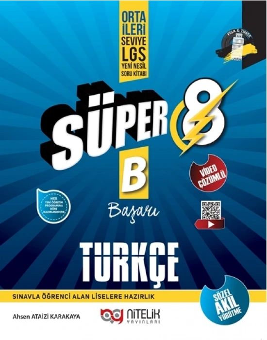 NİTELİK YAYINLARI 8.SINIF YENİ NESİL TÜRKÇE SORU KİTABI