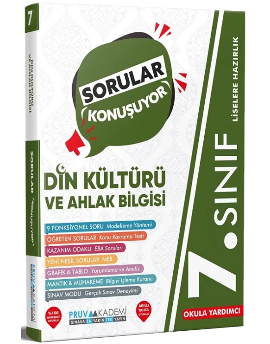 PRUVA AKADEMİ YAYINCILIK 7.SINIF DİN KÜLTÜRÜ SORULAR KONUŞUYOR