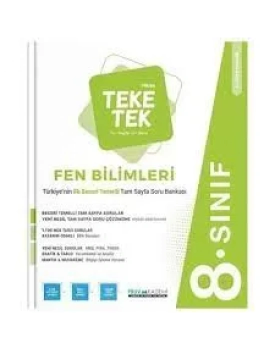 PRUVA AKADEMİ YAYINLARI 8.SINIF FEN BİLİMLERİ TEKE TEK