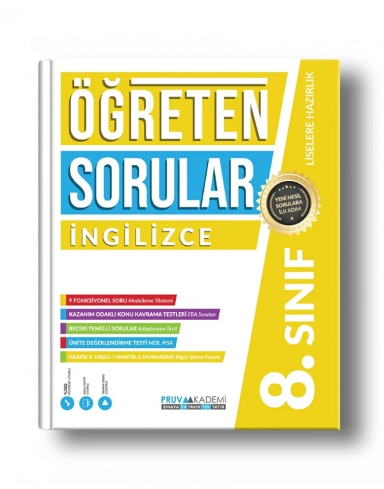 PRUVA AKADEMİ YAYINLARI 8.SINIF İNGİLİZCE ÖĞRETEN SORULAR