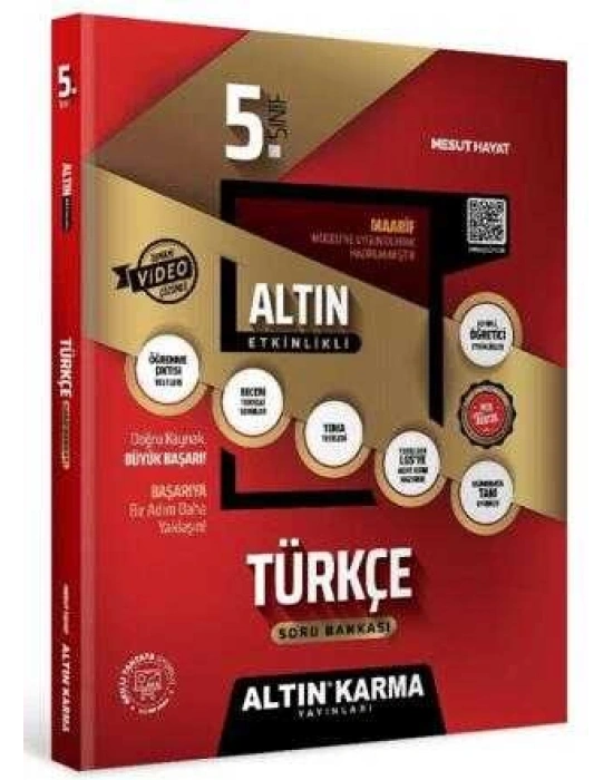 Altın Karma Yayınları 5. Sınıf Türkçe Altın Etkinlikli Kazanım Soru Bankası