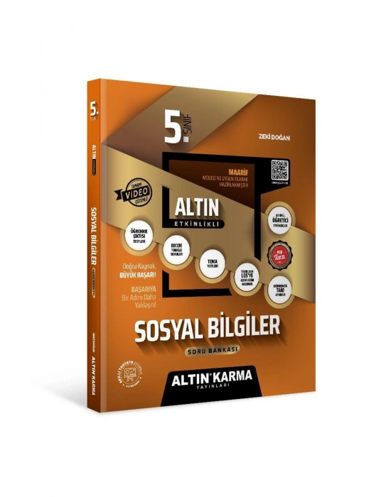 Altın Karma Yayınları 5.Sınıf Sosyal Bilgiler Altın Etkinlikli Kazanım Soru Bankası
