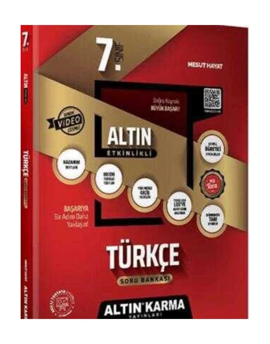 Altın Karma Yayınları 7.Sınıf Türkçe Etkinlikli Kazanım Soru Bankası