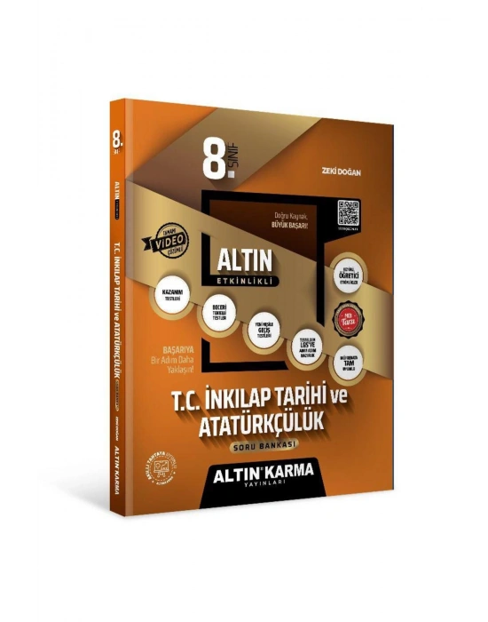 Altın Karma Yayınları 8.Sınıf T.C İnkilap Tarihi ve Atatürkçülük Mentör Etkinlikli Soru Bankası