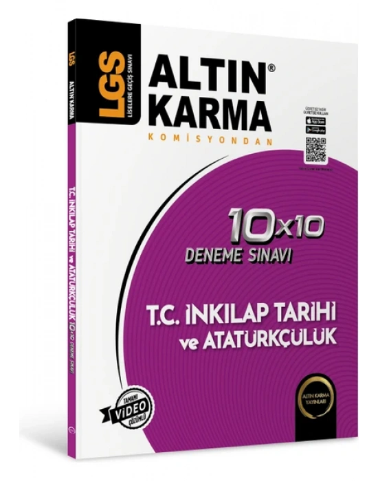 Altın Karma Yayınları LGS 8. Sınıf T.C İnkilap Tarihi ve Atatürkçülük 10x20 Branş Deneme