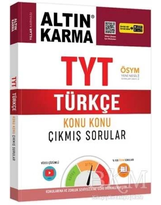 Altın Karma Yayınları TYT Türkçe Konu Konu Çıkmış Sorular