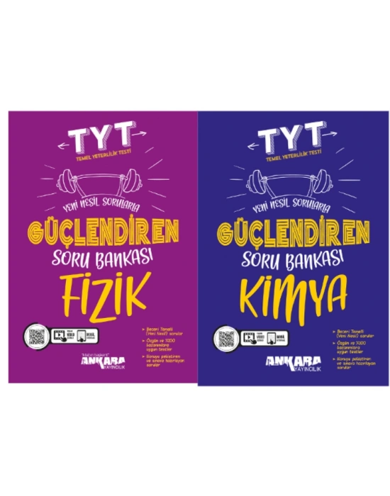 ANKARA YAYINCILIK TYT Fizik - Kimya Güçlendiren Soru Bankası (2 Kitap)